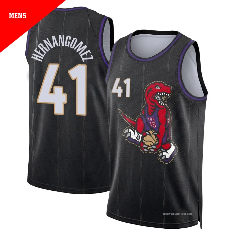 Men's Toronto Raptors Juancho Hernangomez ＃41 2024/25 Swingman Black City Edition Jersey