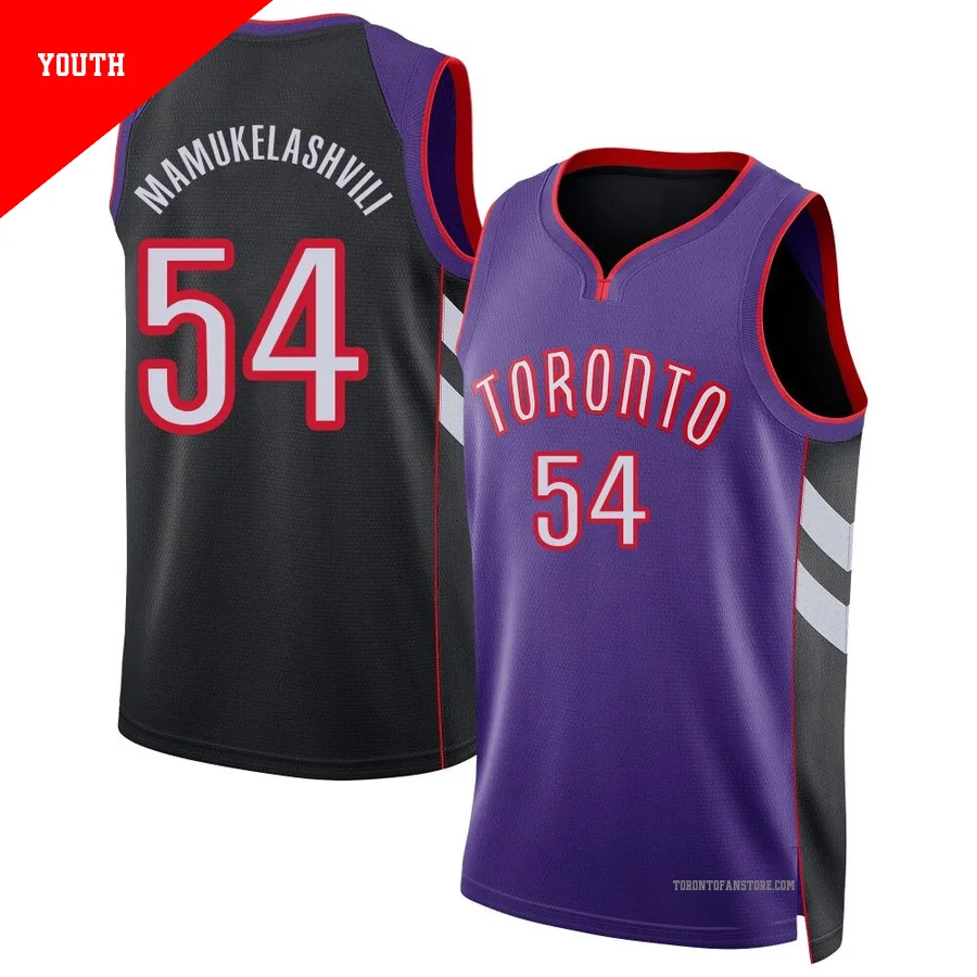 Youth Toronto Raptors Sandro Mamukelashvili ＃54 2024/25 Swingman Purple Classic Edition Jersey