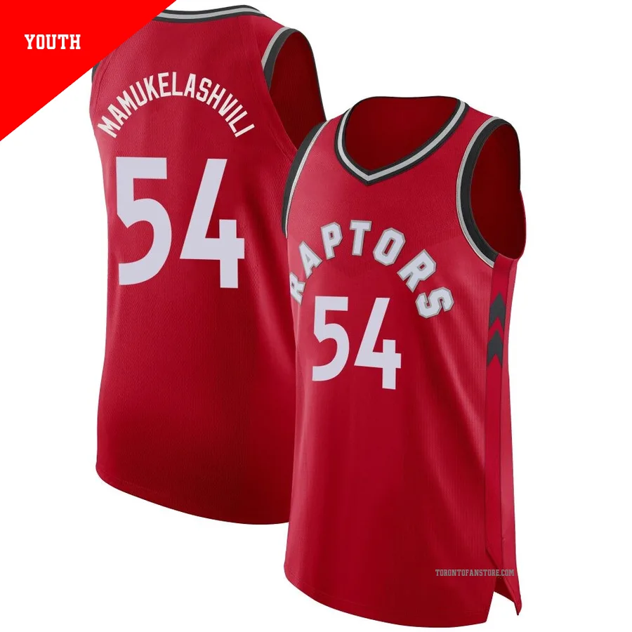 Youth Toronto Raptors Sandro Mamukelashvili ＃54 Red Authentic Jersey - Icon Edition